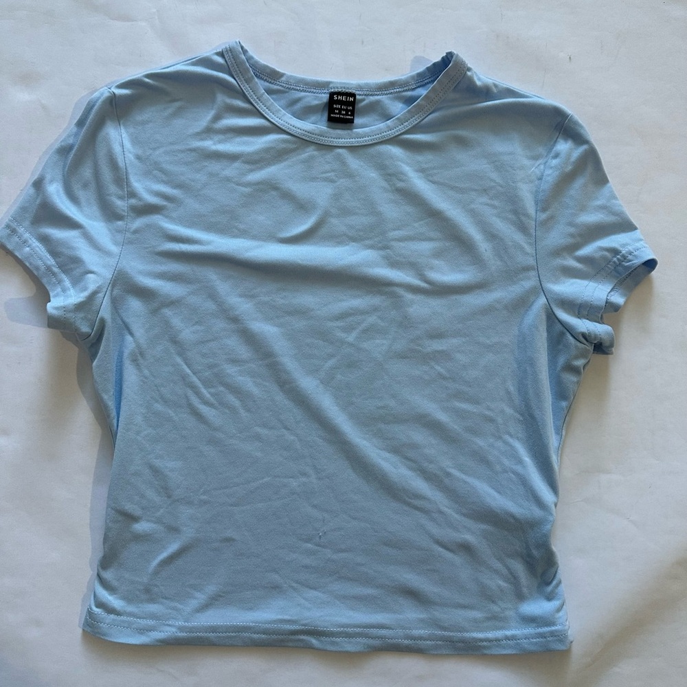 Light Blue Crew Neck T-Shirt
